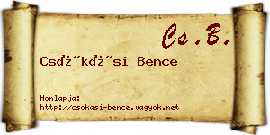 Csókási Bence névjegykártya